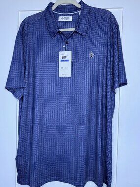 Men's Original Penguin XL Black Iris Polo Shirt Brand New